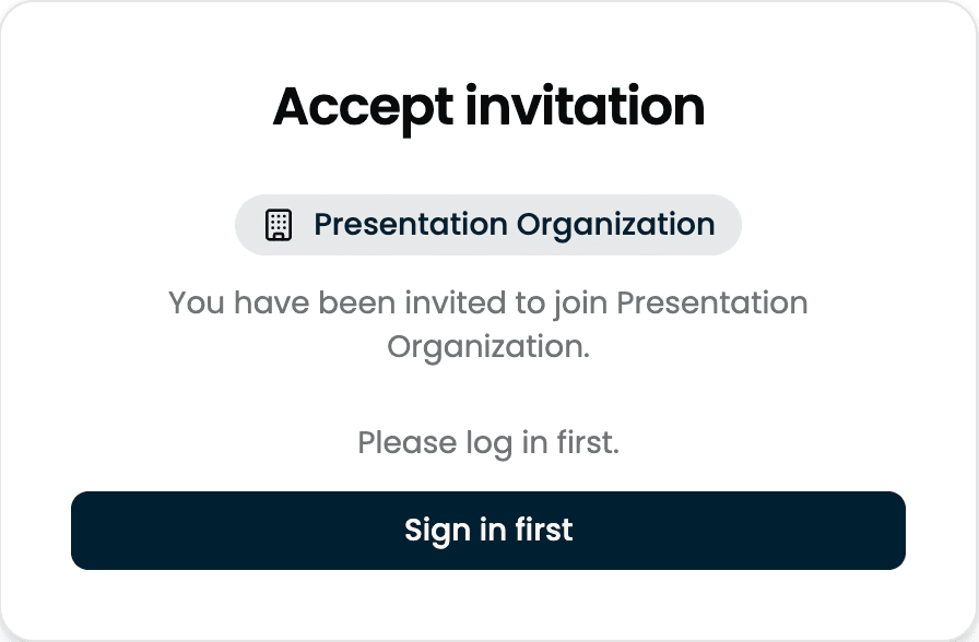 Accept invitation