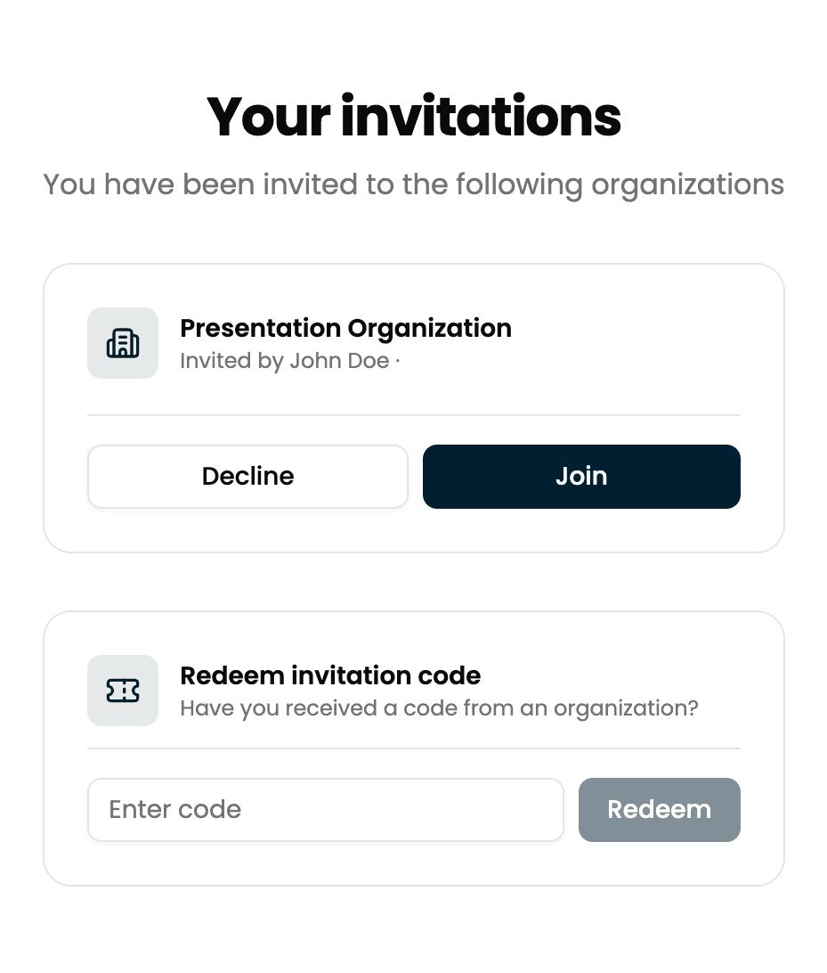 Your invitations