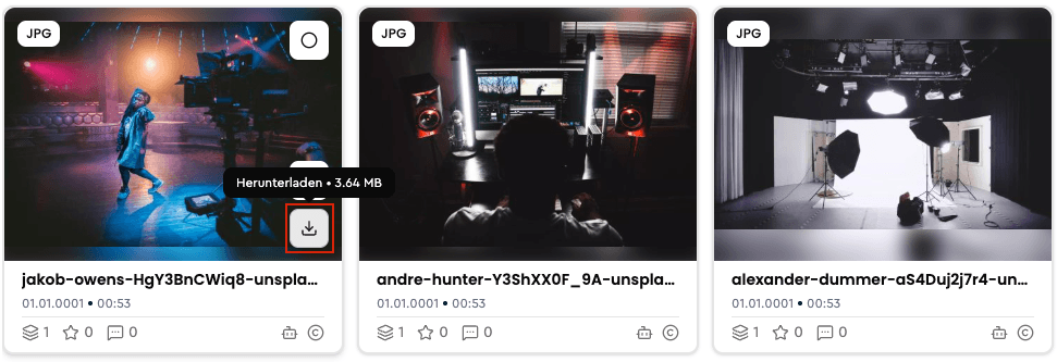 Download-Button im Grid
