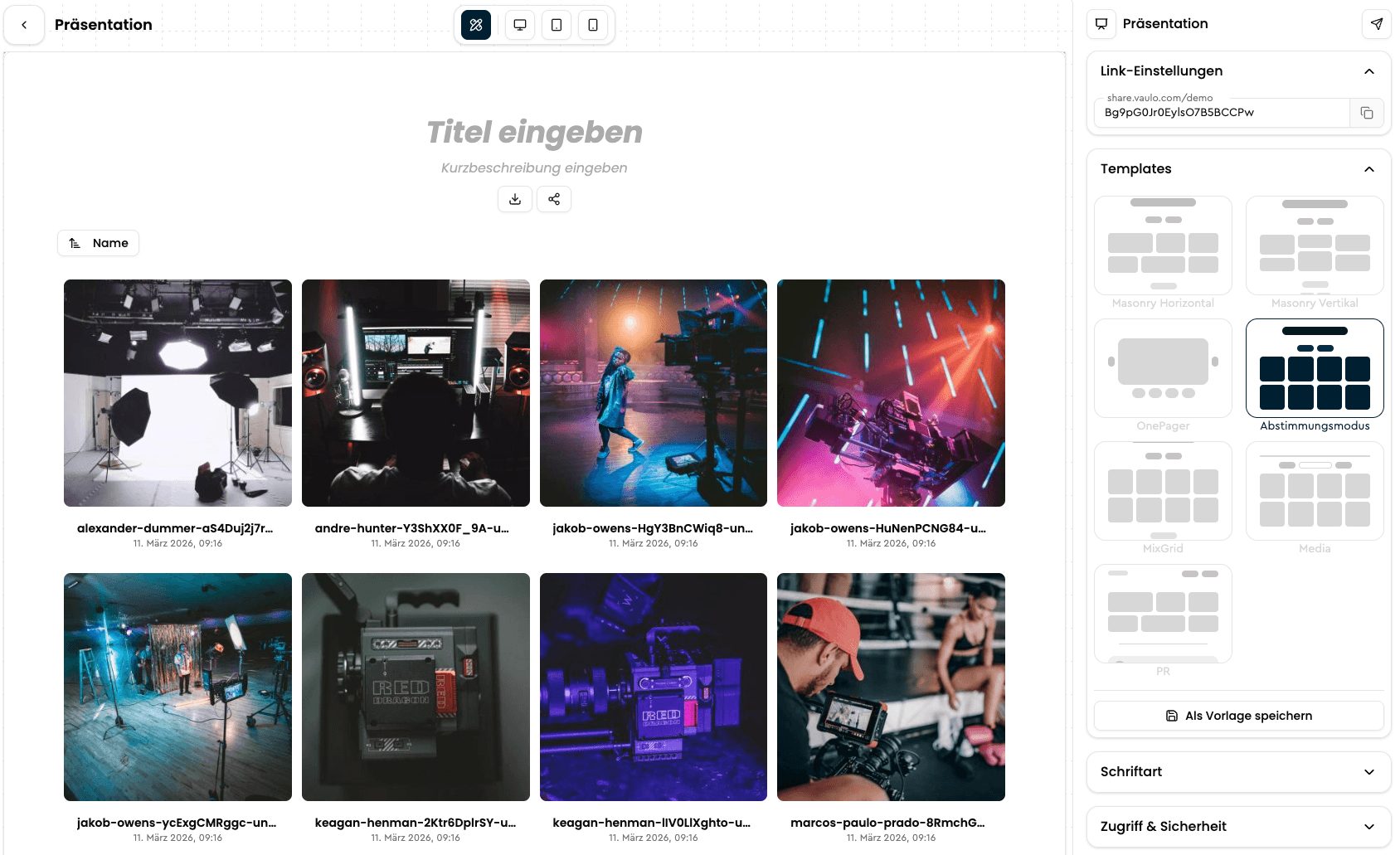 Blog Editor in VAULO zur Individualisierung des Layouts