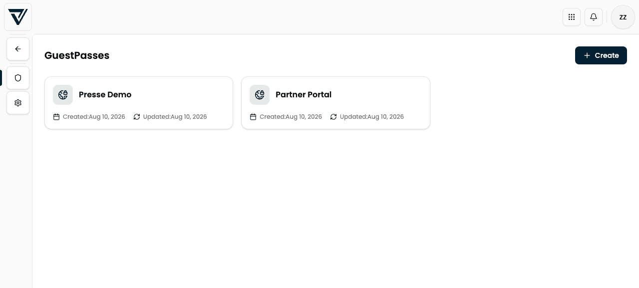 Overview of all VisitorHub portals