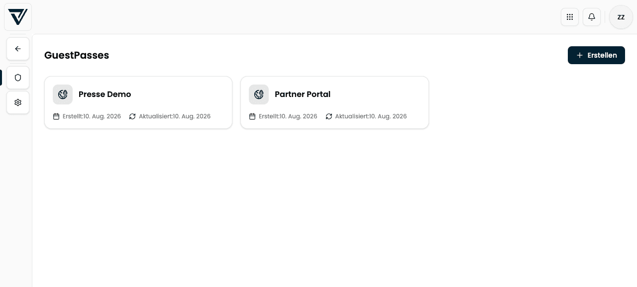 Übersicht aller VisitorHub-Portale