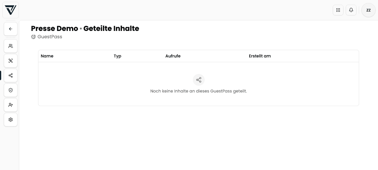 Reiter Geteilte Inhalte