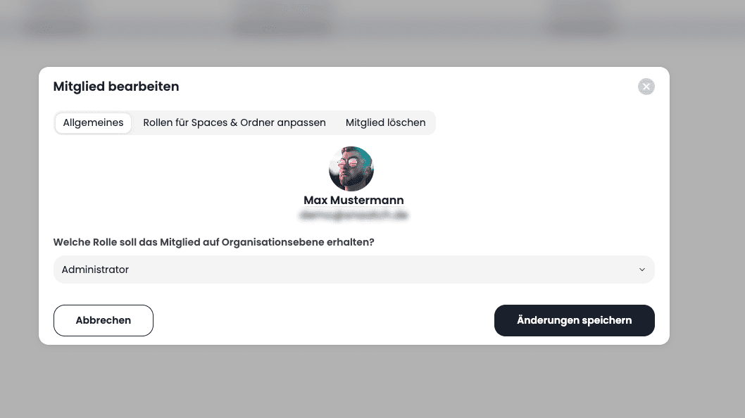 Rechtemanagement in VAULO