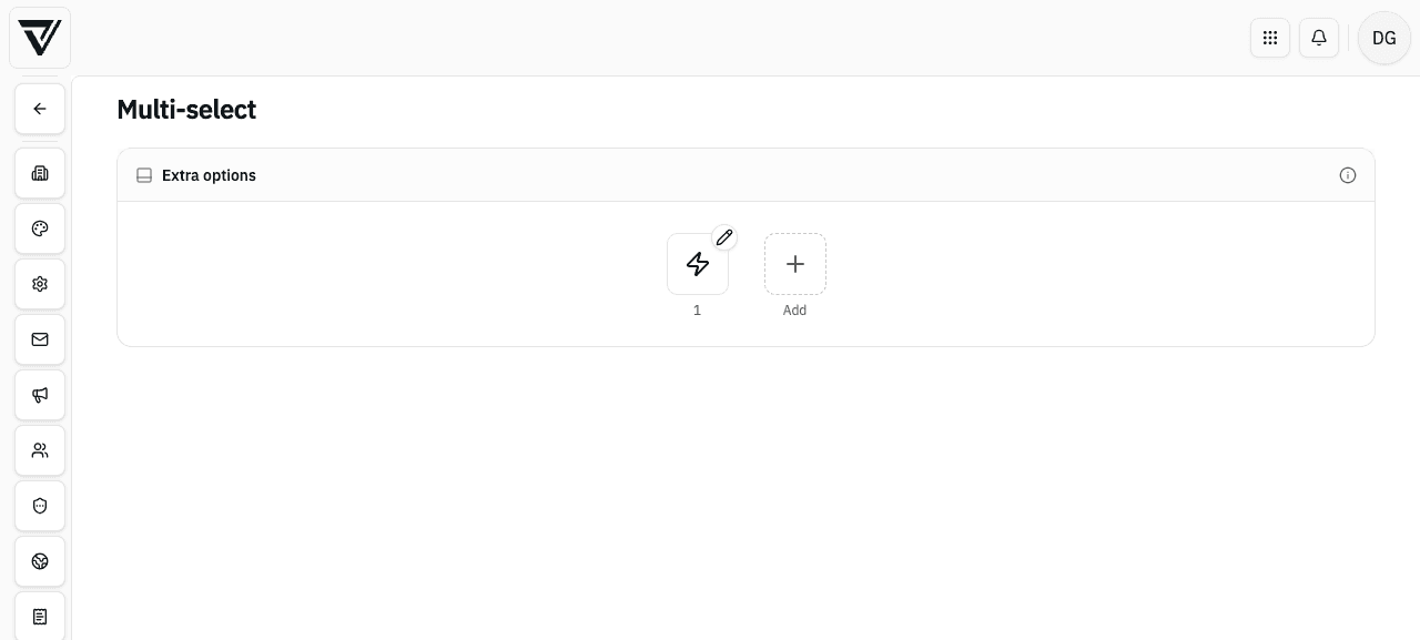 Extra options in organization settings